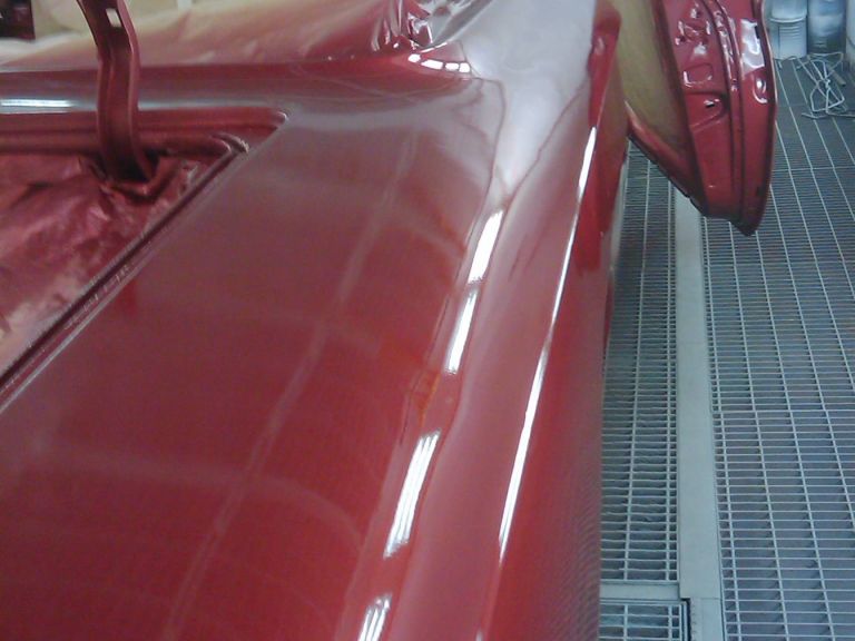 Dettaglio della carrozzeria dell'Oldsmobile